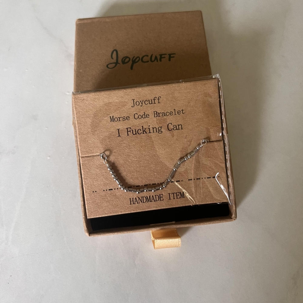Morse Code Bracelet - "I fucking can"